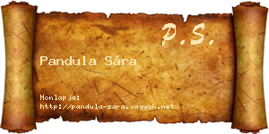 Pandula Sára névjegykártya